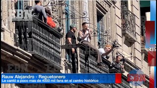 RAUW ALEJANDRO se puso a cantar salsa ante mas de 4 mil fans en el zócalo de México 🇲🇽👏 [upl. by Eulau380]