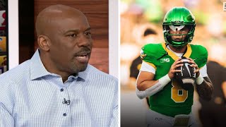 quotDillon Gabriel is the scariest QB in Big Tenquot  Griffith reacts to Oregon DESTROY Maryland 3918 [upl. by Reinwald599]