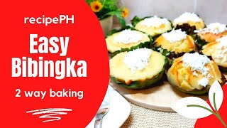 Easy Bibingka  Bibingka 2 way cooking  recipePH [upl. by Awuhsoj]