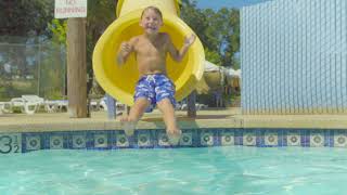 WaterWorks Park Waterslides wave pool swimming and kiddy pool [upl. by Hehre369]