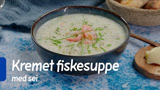 Kremet fiskesuppe med sei  Middag på 15 min  REMA 1000 [upl. by Anaic]