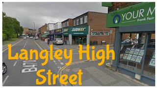 Slough to Langley High Street  evening drive [upl. by Ahsilra]