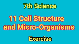 11 Cell Structure and MicroOrganisms Exercise  7th Science [upl. by Kingsley]