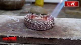 How to design a beautiful silver bracelet 🔥🔨 silver gold viral jewellry video jewelry [upl. by Mcleroy119]