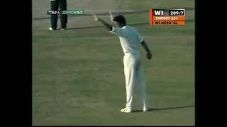 wasim akrams hat trick against west indiescricket bowler wasimakram game trending [upl. by Adehsar]