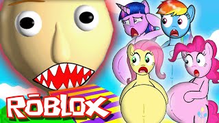 Pregnant My Little Pony ESCAPE BALDIS PARKOUR in Roblox [upl. by Akeyla]