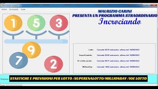 INCROCIANDO 10  I MIGLIORI PRONOSTICI IN UN UNICO SOFTWARE [upl. by Daveen]