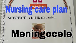 Nursing care plan on meningocele NCP on meningocele  Spinal bifida Nursing Care Plan child [upl. by Sisile]