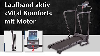 aktivshop Laufband aktiv »Vital Komfort« mit Motor  Platzsparend klappbar [upl. by Ferwerda]