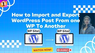 How To Import And Export Post Transfer Domain Post To Subdomain just 5min Hindi website Tutorial [upl. by Aigroeg]