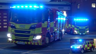 TRIPLE TURNOUT  AIRHORN Bradford Two Pump amp CLM Turnout  West Yorkshire Fire amp Rescue Service [upl. by Spiegleman910]