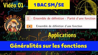 Ensemble de définition — Généralités sur les fonctions — 1 BAC SMSE [upl. by Aisiram661]