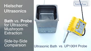 Mushroom Extraction  Bath vs Probe Sonicator  SidebySide Comparison [upl. by Nunnery]