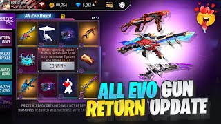 All Evo Gun Return Event Free Fire  New Event Free Fire Bangladesh Server  Free Fire New Event [upl. by Derf]