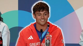 Tom Daley press conference 🥇 Out to dash Chinas bid for clean sweep 🗼 Paris 2024 Olympics [upl. by Sandy624]