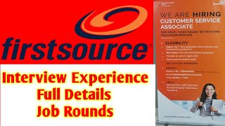 First Source Solutions Interview Process l Job Rounds l Hyderabad l International BPO Details l [upl. by Nosyerg591]