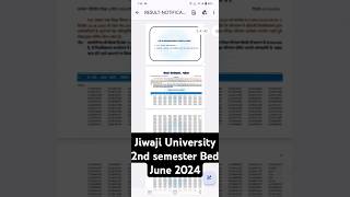 Jiwaji University BEd June 2024 2nd semester result [upl. by Norton]