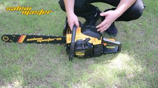 To start 20 inch 6220H Salemmaster gas chainsaw [upl. by Yeclehc]