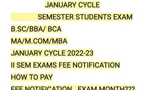 KSOU Bsc BBA BCA January cycle exam notification MAMcom MBA cbcs [upl. by Etem609]