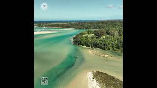 Mallacoota Lake in Spring Square Short Drone video and original soundtrack [upl. by Latricia329]