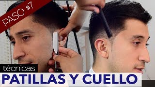 Como hacer patillas Finas en punta o cuadradas  Paso 7 ➤ Corte de Cabello Para hombre [upl. by Aicenek55]