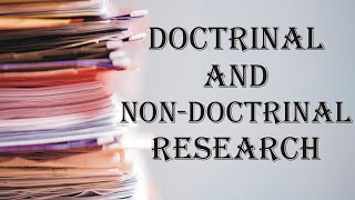 Doctrinal And Non Doctrinal Research  Kinds of Research  Research Methodology  Law Guru [upl. by Ococ]