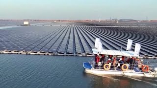 Chinas largest floating photovoltaic power station on mining subsidence area fully operational [upl. by Fiorenze946]