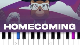 Kanye West Chris Martin  Homecoming piano tutorial [upl. by Eta]