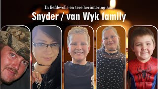 Funeral Service of Snyder  van Wyk family [upl. by Melton650]