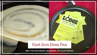 How to Season and Maintain New Cast Iron Pan for Dosa [upl. by Nortal]