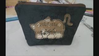 Cucito creativo come fare una pochette con applique freestyle [upl. by Alled357]