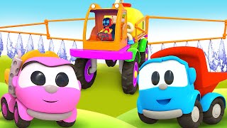 Car cartoons full episodes amp Leo the Truck Car cartoons amp Vehicles for kids [upl. by Katusha]