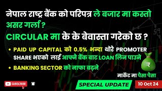 नेपाल राष्ट्र बैंक को परिपत्र ले बजार मा कस्तो असर गर्ला   CIRCULAR मा के के बेवास्ता गरेको छ [upl. by Riana]