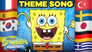 SpongeBob Theme Song in 27 Different Languages 🌎  SpongeBob [upl. by Anayt]