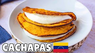 Como hacer Cachapas Venezolanas  Arepa de maíz [upl. by Naanac20]