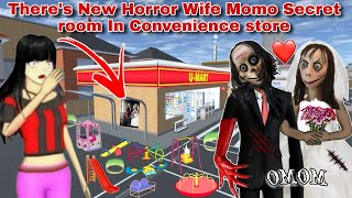 سر رعب مومو Theres New Horror Wife Momo Secret room In Convenience store  SAKURA SCHOOL SIMULATOR [upl. by Aicitel493]