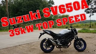 2016 Suzuki SV650 35kW TOP SPEED [upl. by Snevets]