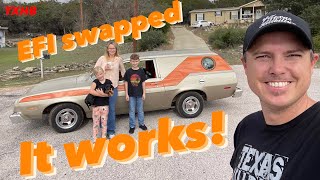 First Drive in the 23 EFI Swapped Ford Pinto Cruising Wagon [upl. by Yalahs865]