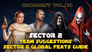 Hard Sector 2 Feats Guide  Conquest Vol 14 SWGOH [upl. by Tesler621]