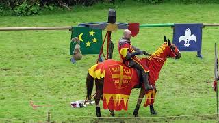 Jousting Tournament at Berkeley Castle Gloucestershire England  May 2024 [upl. by Aleahcim]