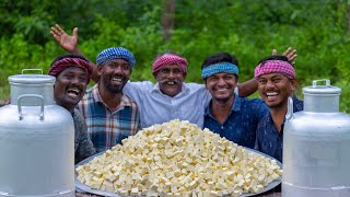 MAKING PANEER  Homemade Paneer making in Village  Traditional Paneer Butter Masala Gravy Recipe [upl. by Braeunig]