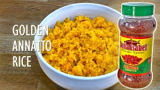 Golden Annatto Rice  Mexican Yellow Rice  Starts With Kitchen [upl. by Aldred]