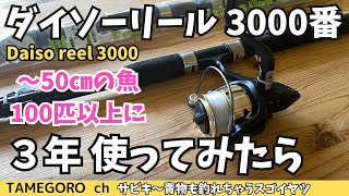 ダイソーリール3000番、3年使い倒してみてわかったよ [upl. by Sybille]