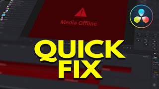 QUICK FIX for quotMedia Offlinequot in Davinci Resolve 17 [upl. by Brainard]