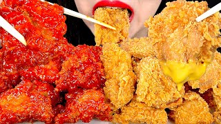 ASMR BBQ FRIED CHICKEN SPICY FRIED CHICKEN 비비큐 황금올리브순살치킨 양념치킨 먹방 MUKBANG EATING SOUNDS 咀嚼音ZOEY ASMR [upl. by Akenn]