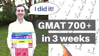 GMAT  How I scored above 700 on GMAT exam with 3 weeks of preparation GMAT 700 strategy [upl. by Yorker]