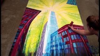 Amy Shackleton  Squeeze Bottle Painting Life of an Artist Documentary [upl. by Avictor]