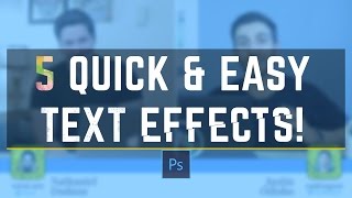 5 Awesome Photoshop Text Effects Tutorial feat Tutvid [upl. by Llenet]