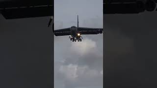 Crabbing B52 Crosswind Landing shortsvideo airforce military [upl. by Yanehs457]