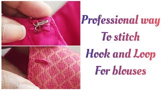 Professional way to Stitch Hooks and Loops for Blouses blouse hook loop designer trending [upl. by Ynetsed679]